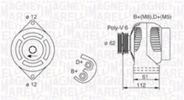 MAGNETI MARELLI Генератор 063731884010